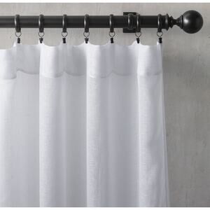 NWT Restoration Hardware Italian Linen Mesh Sheer Curtain 50 x 84 White 1 Panel